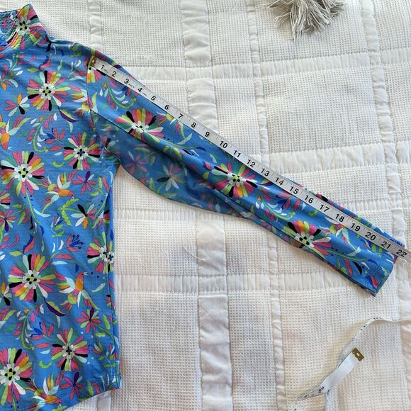 Ibkul Shirt Womens Small Blue 1/4 Zip Golf UPF50 Outdoor Pickleball Vented Bird - Picture 9 of 9